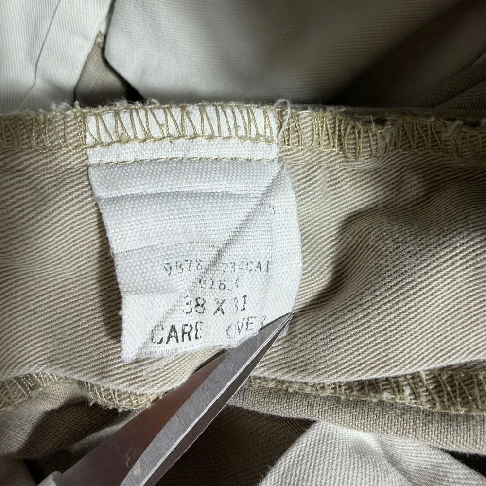 Vtg Polo Ralph Lauren Philip Pant Khaki Chino Flat Front Mens 38x31 (Fits 36x29)